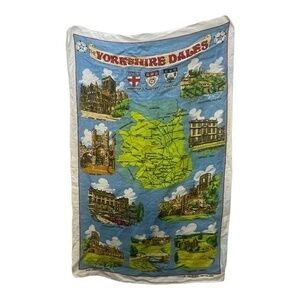 Vintage Ulster Irish Linen Tea Towel Wall Hanging Yorkshire Dales